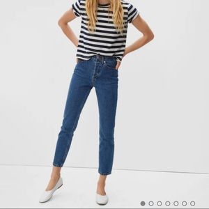 Everlane 90s cheeky jeans deep Atlantic color size 27 ankle/crop